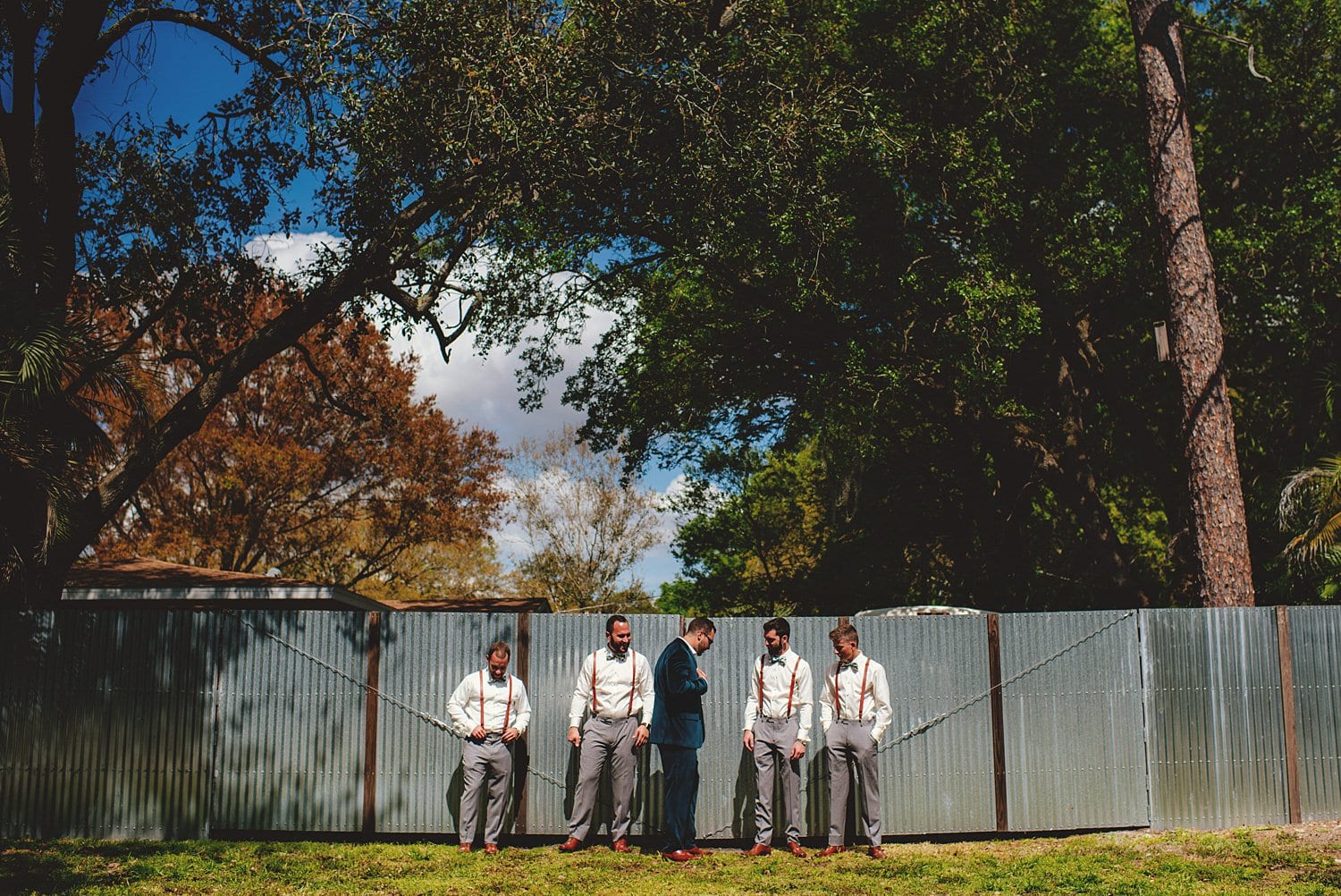 groomsmen hanging out