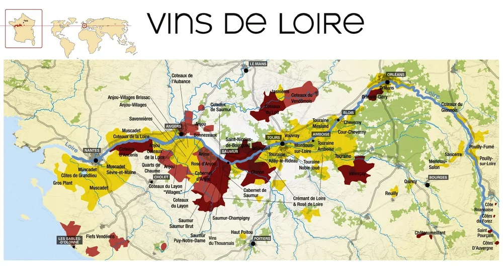 Map Of Loire Valley France Maps Of The Loire Valley — French Gourmet Escapades