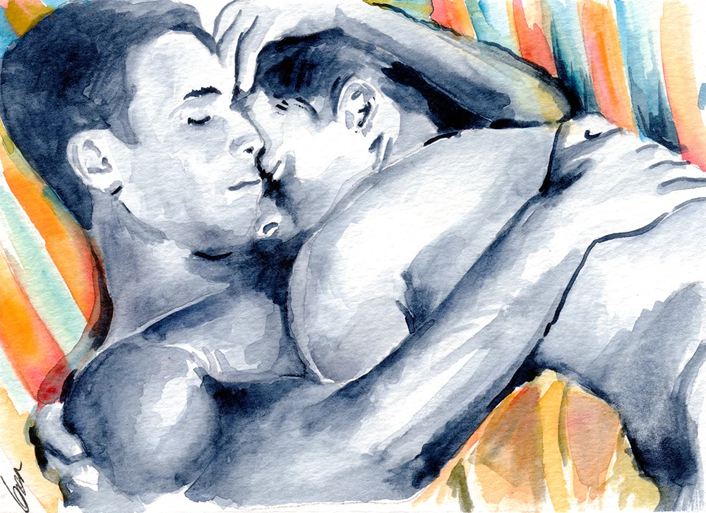 In Your Arms was one of the first pieces I drew that expressed love between men.