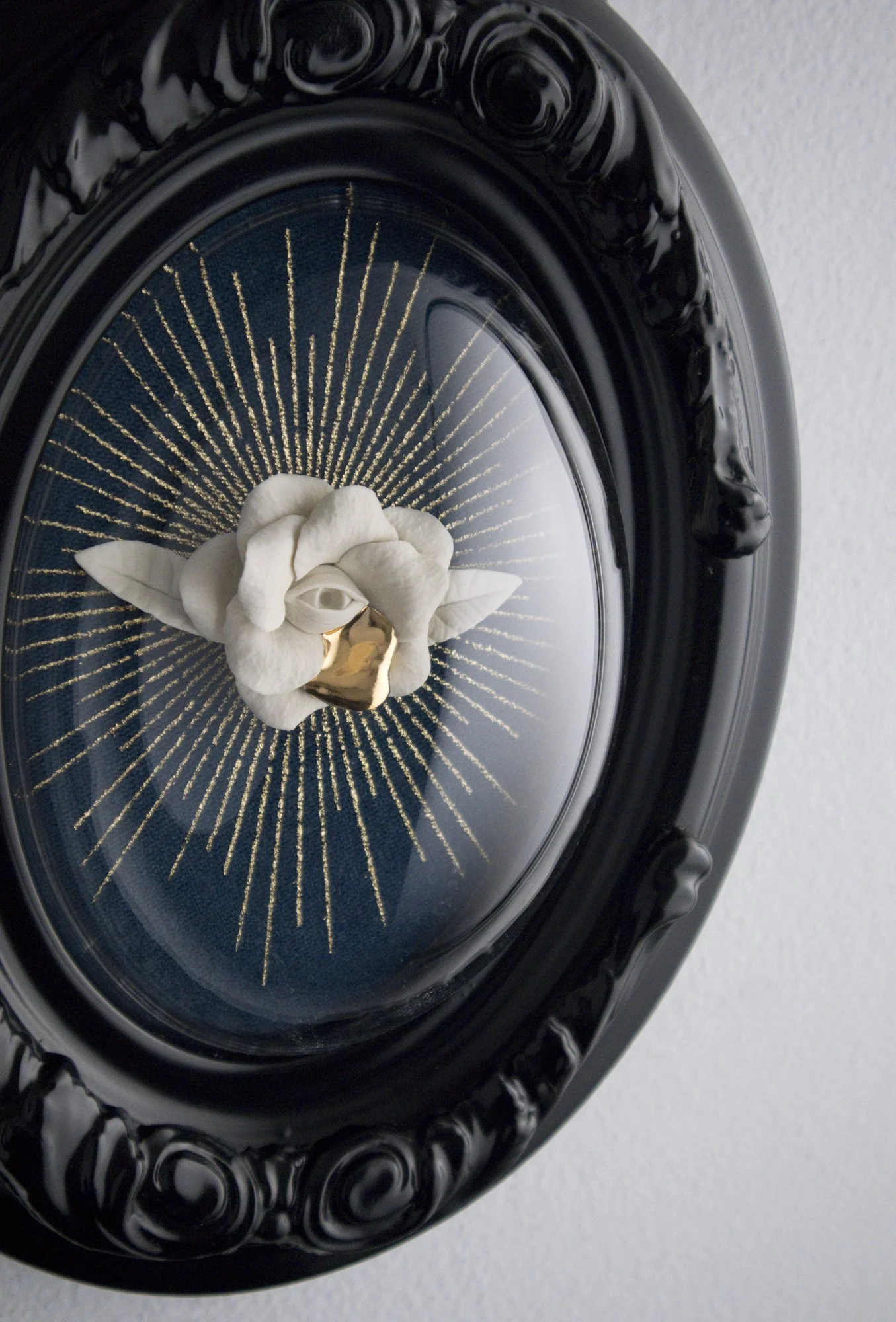 Blooming Eye, Navy and Black. (5"x7" int.)