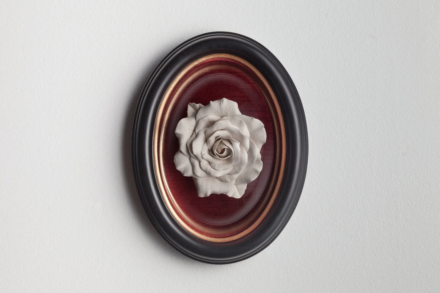 Single Rose on Red. (sold)