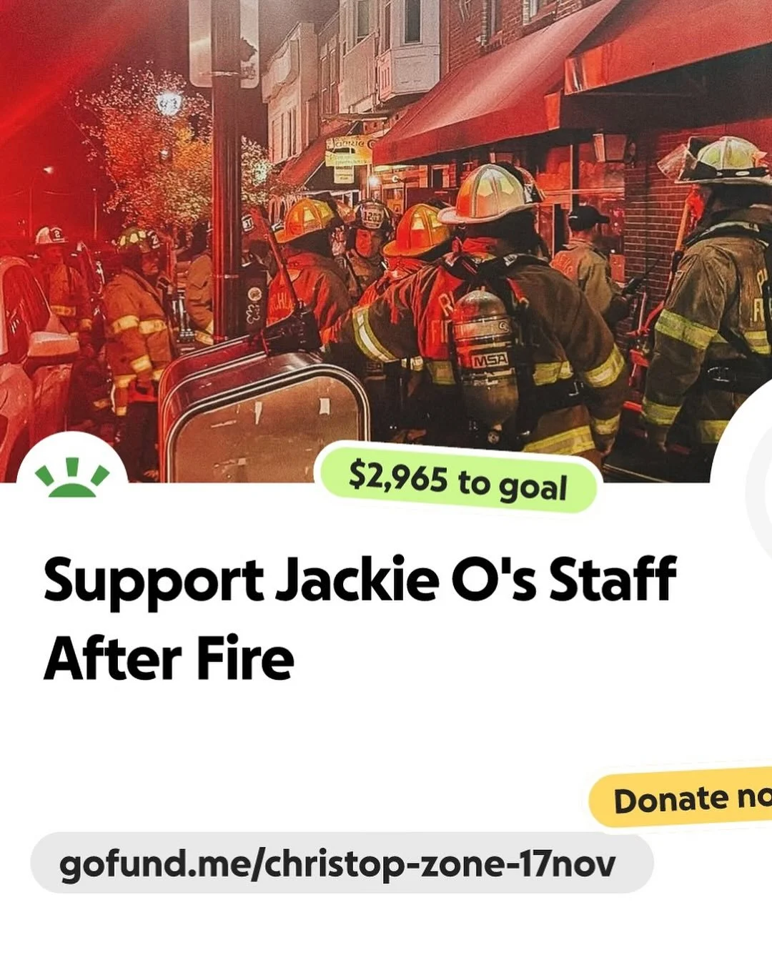 Our friends @jackieosbrewery were hit with a very unfortunate blow. Please, if you can, help them and the 55 wonderful people who are out of work because of it.