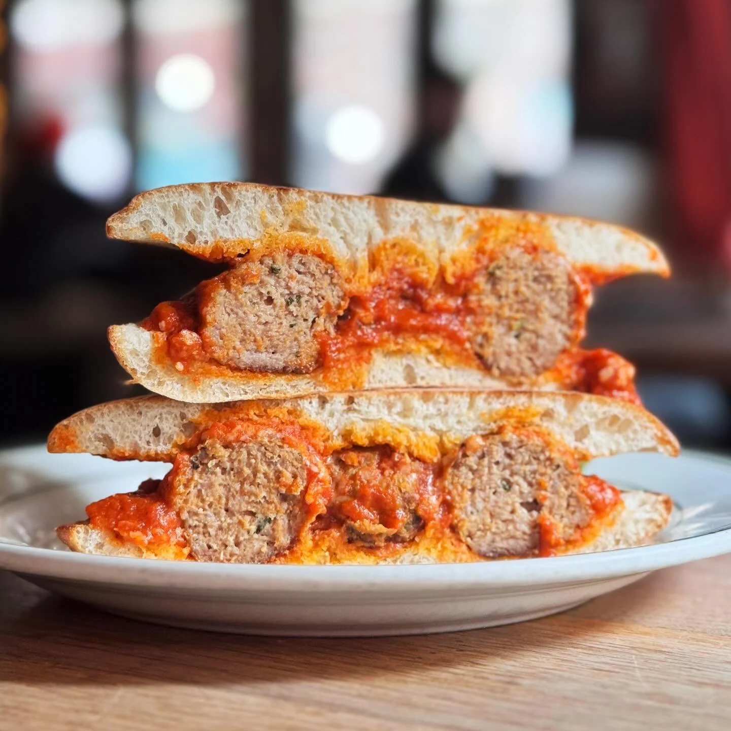 This thing is so good, you&rsquo;ll go home and slap your momma!

SANDWICH OF THE WEEK
100% Veal meatballs, melted mozzarella, homemade marinara on toasted ciabatta