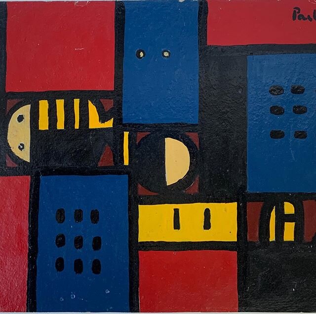 Manuel Pailos , Signos 1976 , Oil on cardboard &mdash;&mdash;&mdash;/// Manuel Pail&oacute;s was born in Galicia, Spain in 1918. Manuel Pail&oacute;s&rsquo; family moved to Montevideo, Uruguay in 1920 when he was two years of age. Pail&oacute;s studi