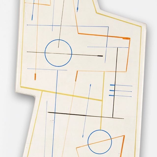 Carmelo Arden Quin , Pardigme 1951, Lacquer on wood, 30x16cm -/////for inquires info@sammergallery.us /////// &ldquo;.....what distinguishes us, what makes us original, is the use of irregular polygons as a dimension to inscribe a composition. In aba
