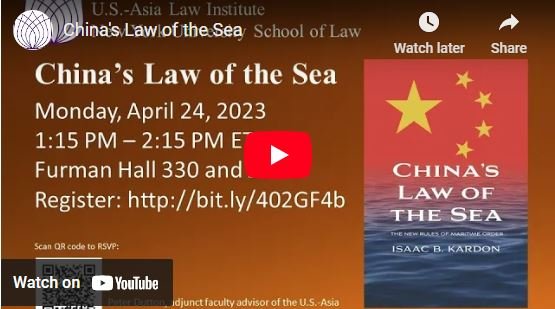 China's Law of the Sea — U.S.-Asia Law Institute