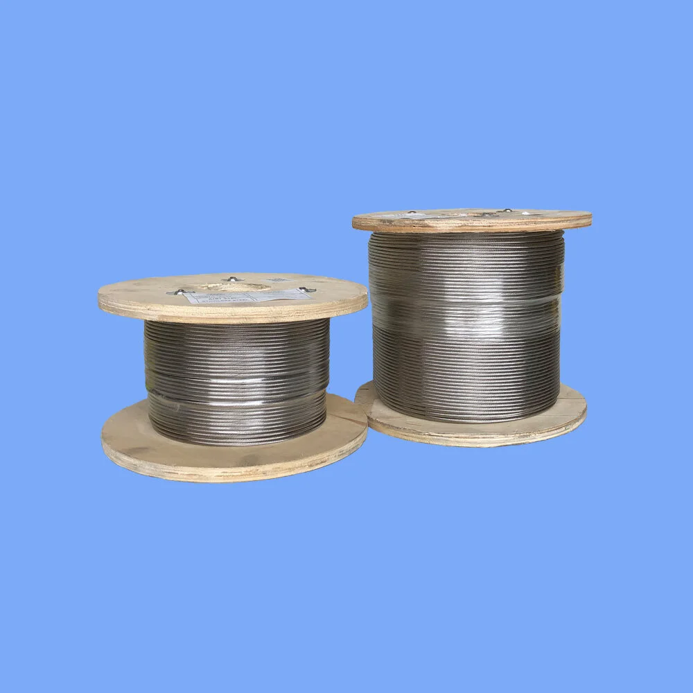 STAINLESS STEEL 7x19 LOW CARBON MARINE GRADE T316 WIRE ROPE - T6WR719