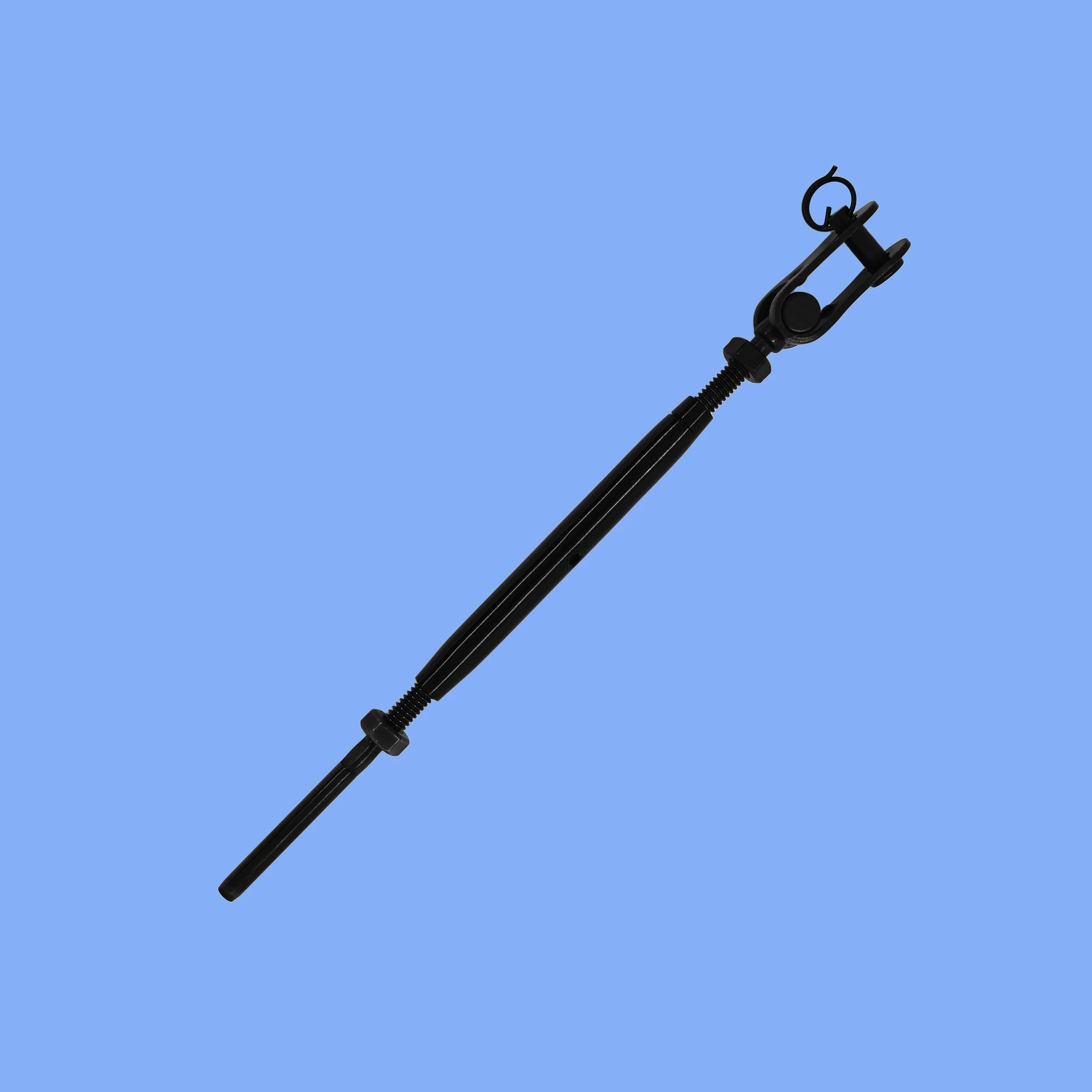 STAINLESS STEEL BLACK OXIDE HAND SWAGE TOGGLE JAW AND STUD TURNBUCKLE - T316