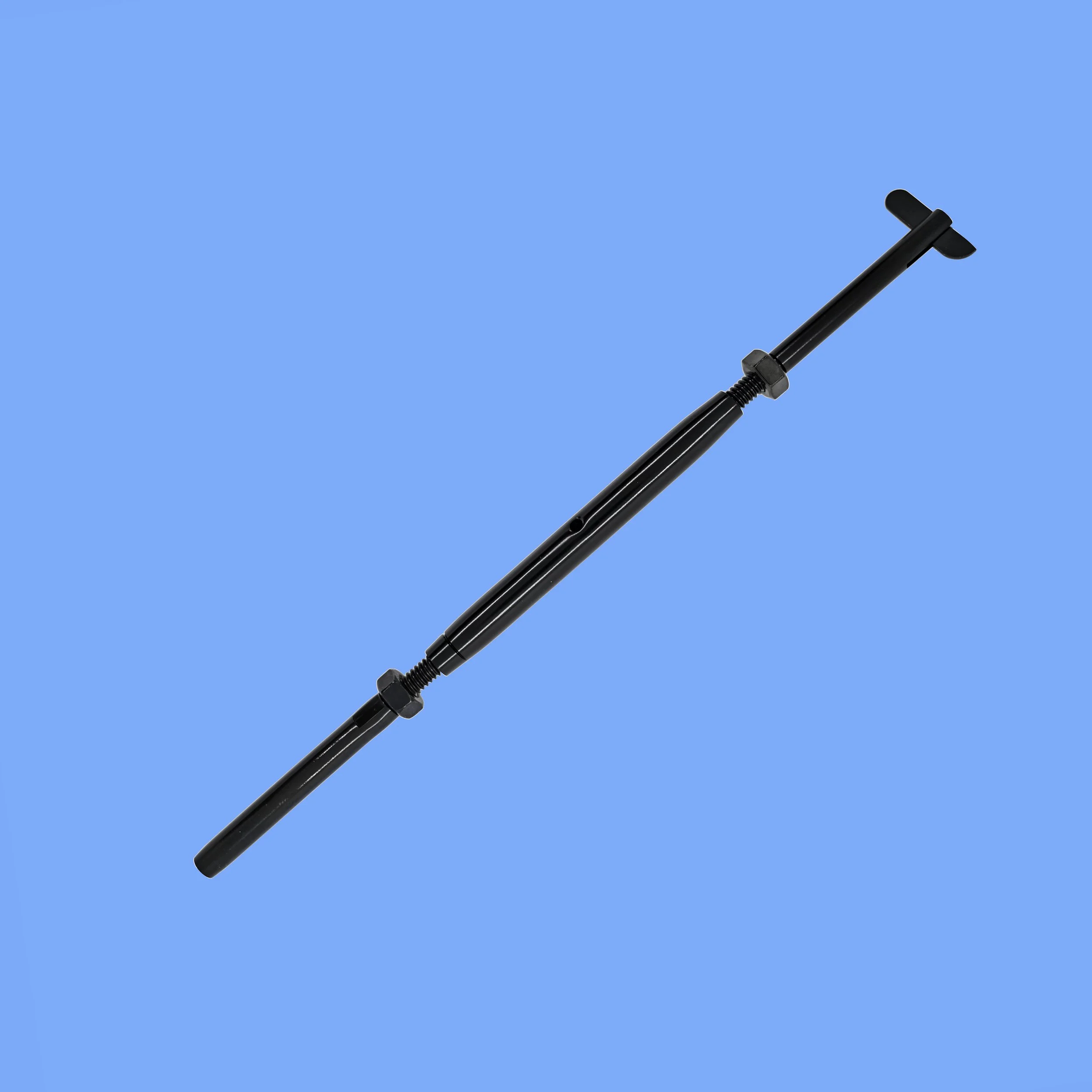 STAINLESS STEEL BLACK OXIDE HAND SWAGE DROP PIN AND STUD TURNBUCKLE - T316