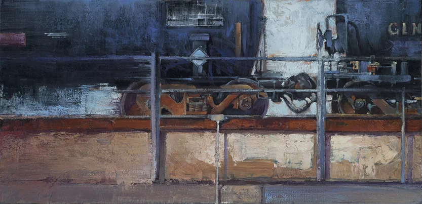 ©2015, Jill Soukup, Dark Freight , oil, 24 x 48 inches