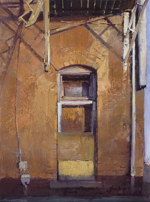 ©2012, Jill Soukup, Alley Threshold , oil 40 x 30 inches