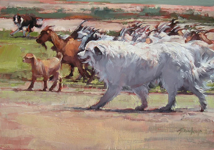 Goat Rhythms , oil, 14 x 20 inches, 2006