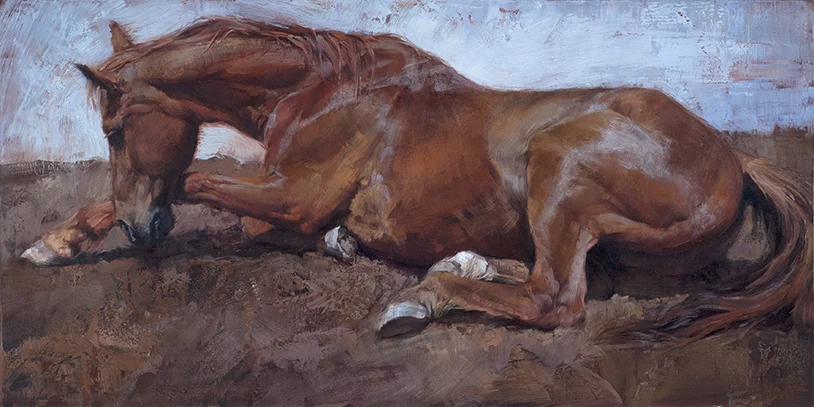 ©2013, Jill Soukup, Orange Repose , oil, 36 x 72 inches