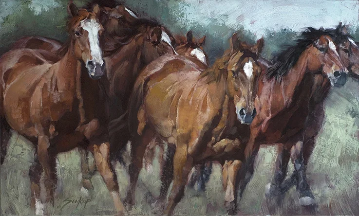 ©2012, Jill Soukup, Rush , oil, 48 x 80 inches