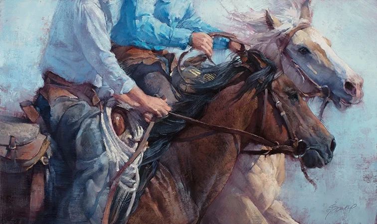 ©2018, Jill Soukup, Two for Two , oil, 18.5 x 30.5 inches