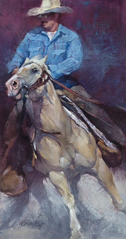 ©2018, Jill Soukup, Palomino Power , oil, 14 x 7. 5 inches