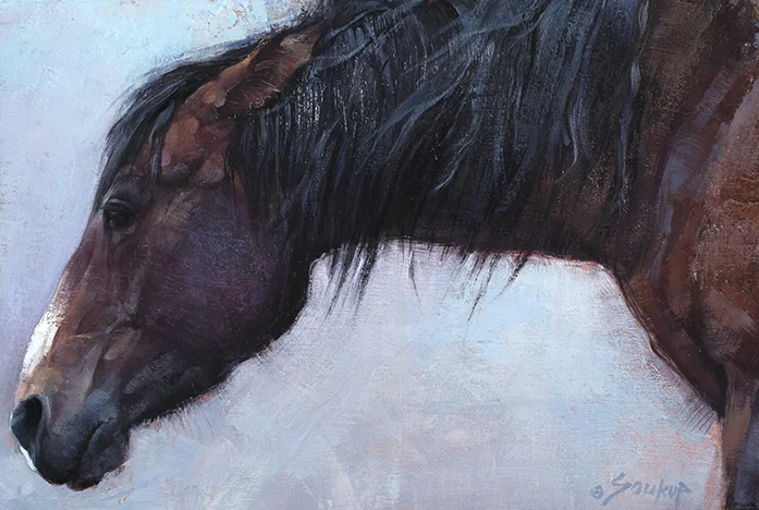 Take Heed , oil, 12 x 18 inches Inquiries: Astoria Fine Art 35 E. Deloney/PO Box 2397 Jackson, WY 83001 307-733-4016 www.astoriafineart.com
