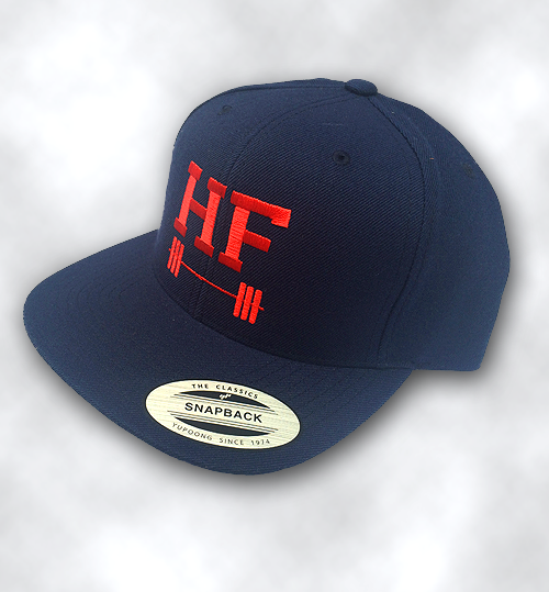 Hassle Free blue snapback cap