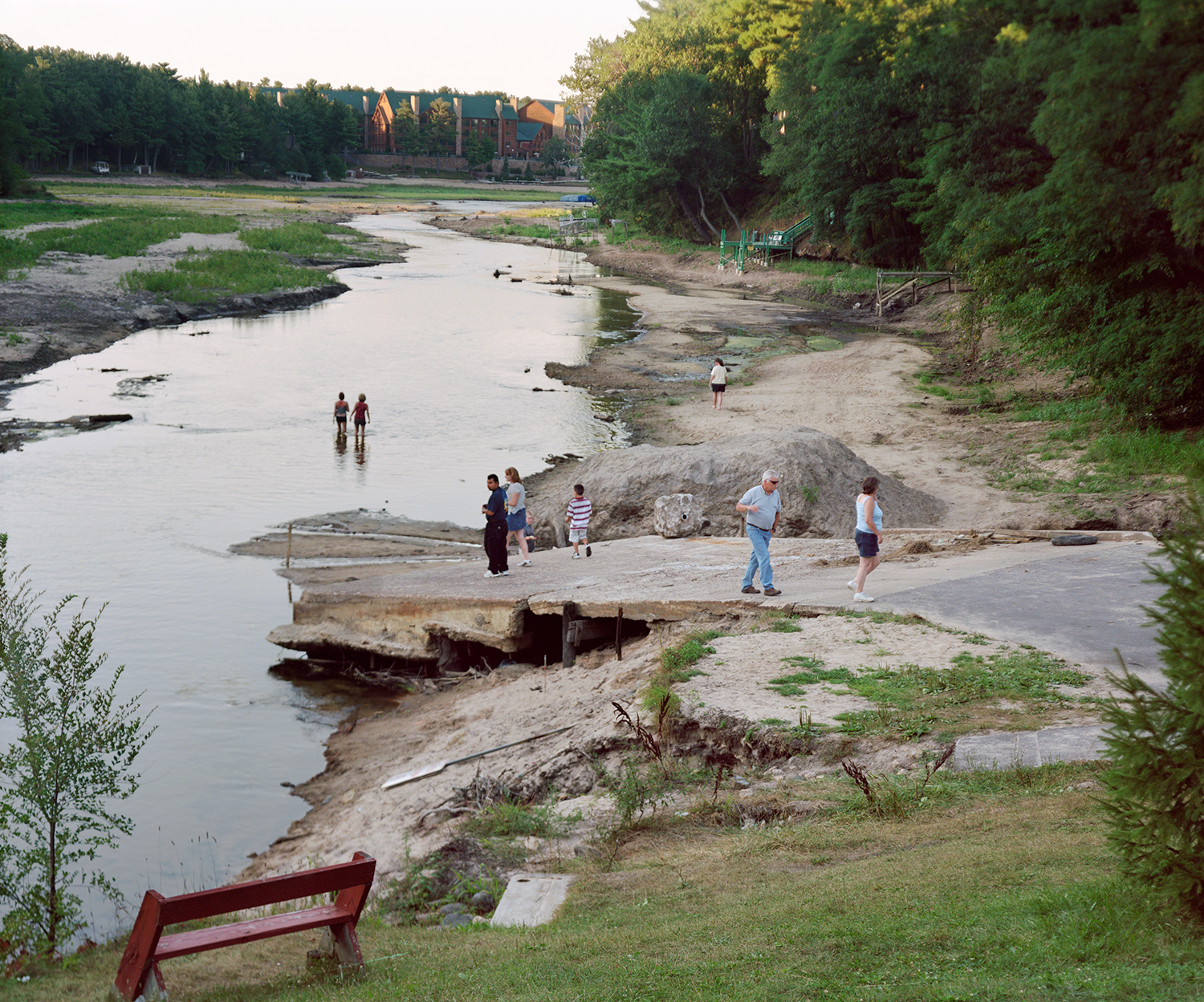 Tourists at Boat Landing, Lake Delton, Wisconsin