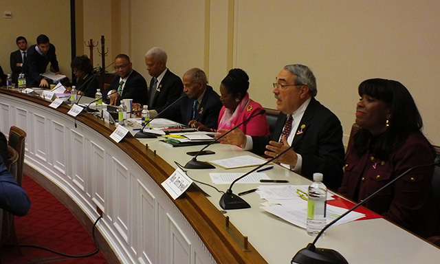 Rep. GK Butterfield speaking on voter suppression. (Photo: National Election Defense Coalition)
