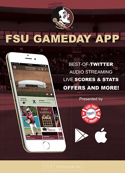 Florida State University displays this poster on campus to promote the app. Placing this in bookstores and campus dining areas will attract donwloads!