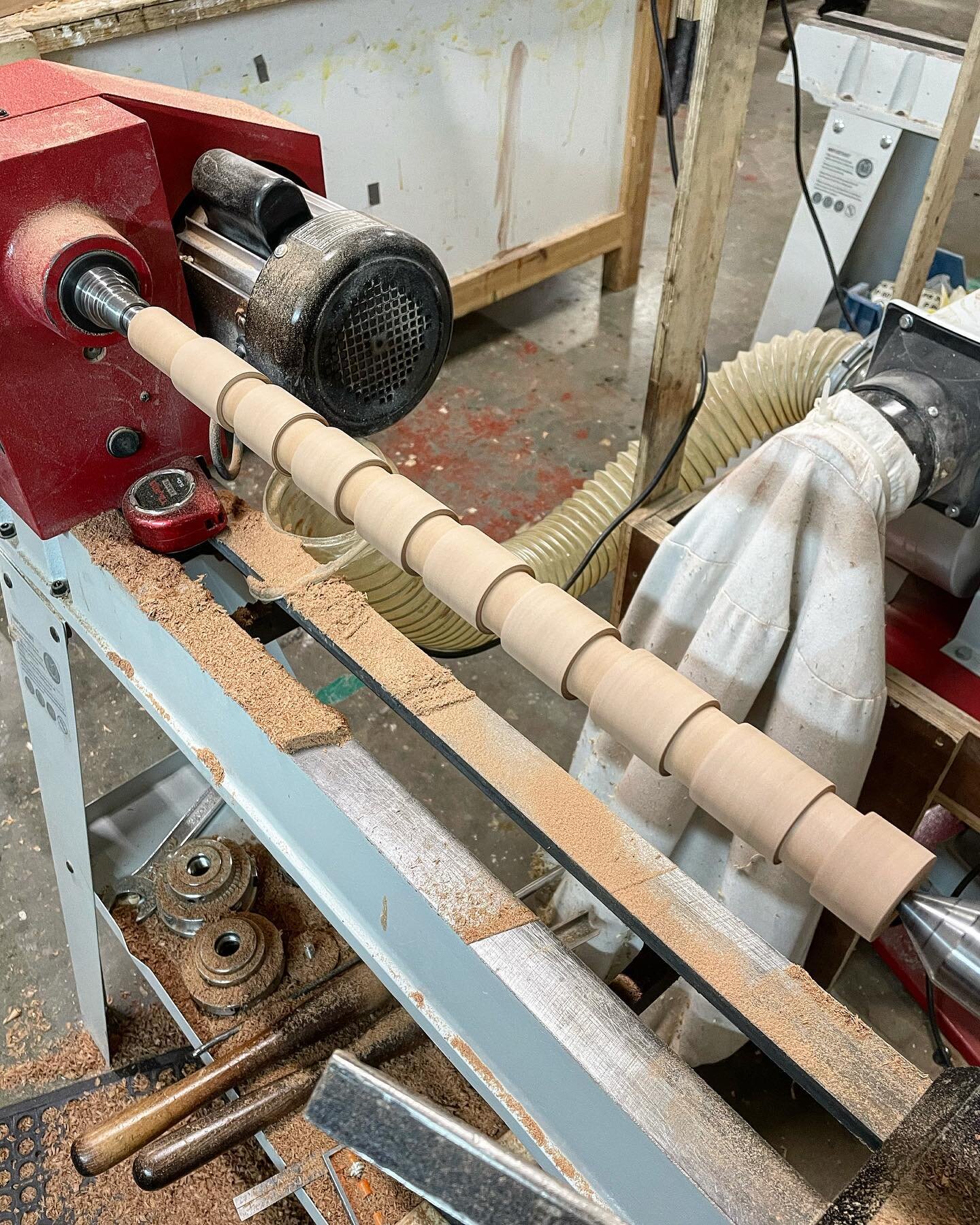 Day on the lathe making stool legs at @blackhorsews this weekend. 

I&rsquo;m making a stool from locally sourced @fallenandfelled London Plane from a tree that had to be cut down in Denmark Hill. I&rsquo;ll be using fox wedge mortise and tenon joint