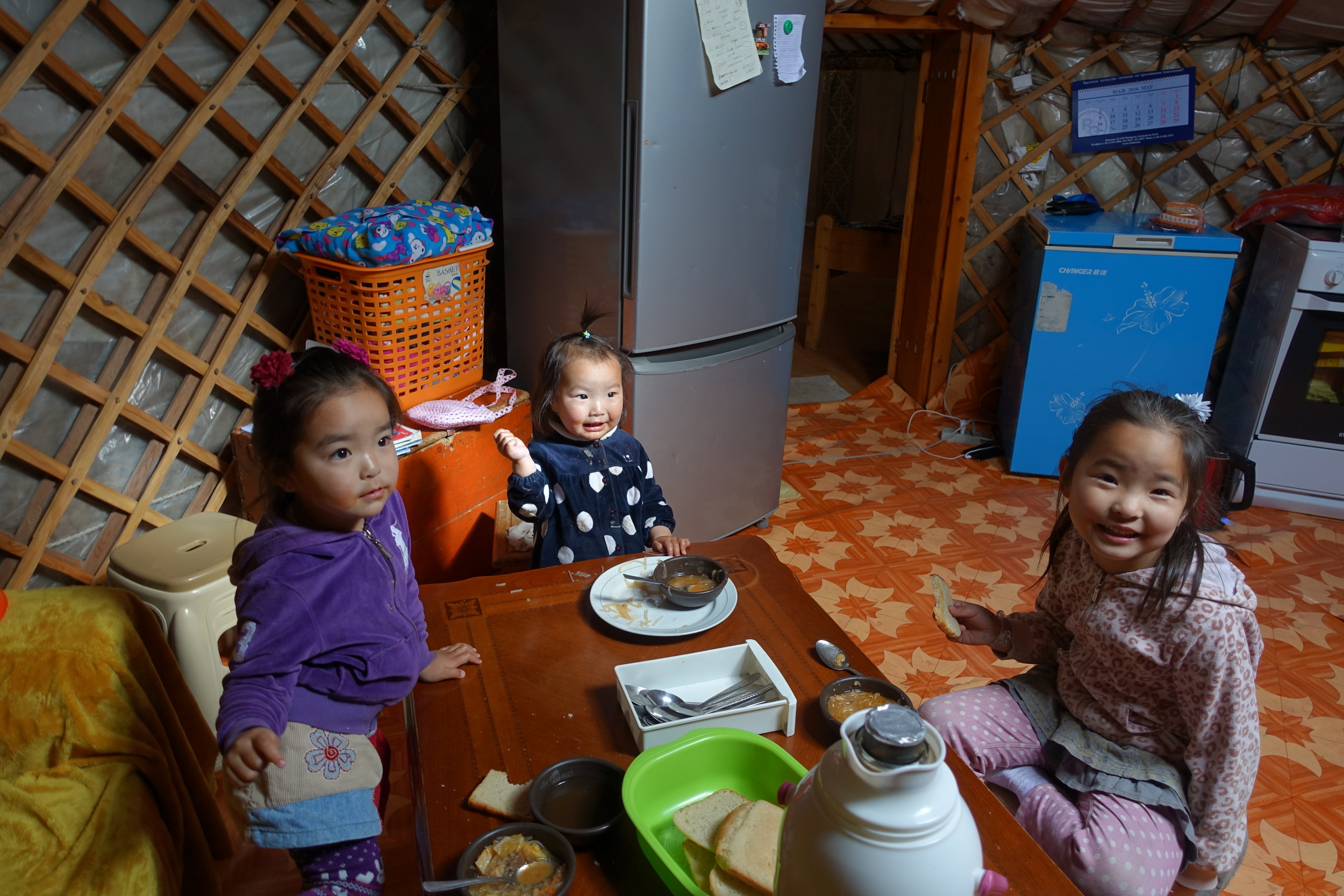  Inside a family guest house. While tourists get immersed into Mongolian culture, children widen their horizons. 