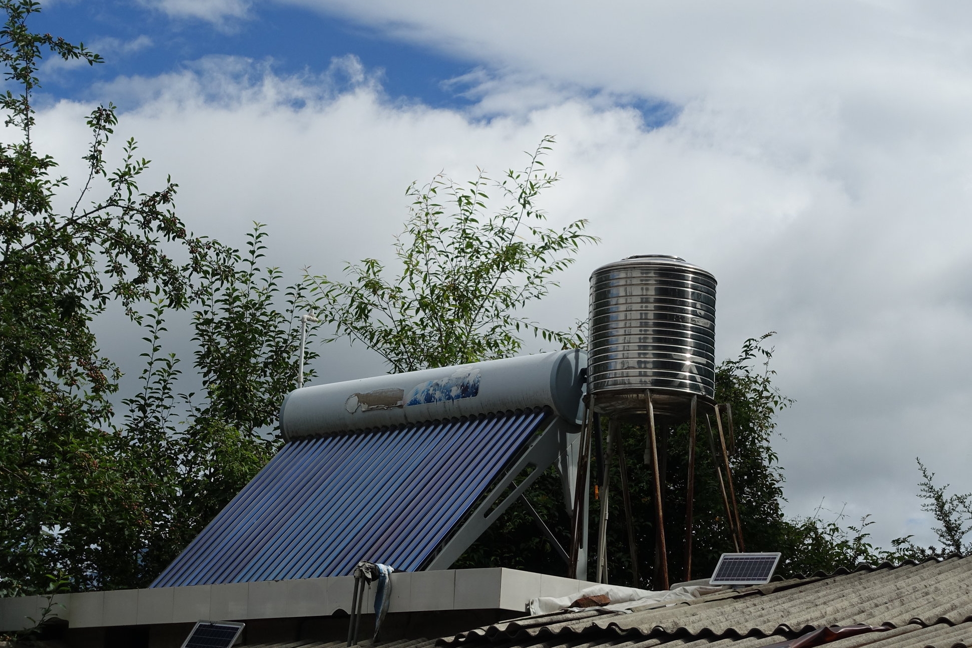 Solar power is used for more than electricity: most farms in the region have solar water heaters.