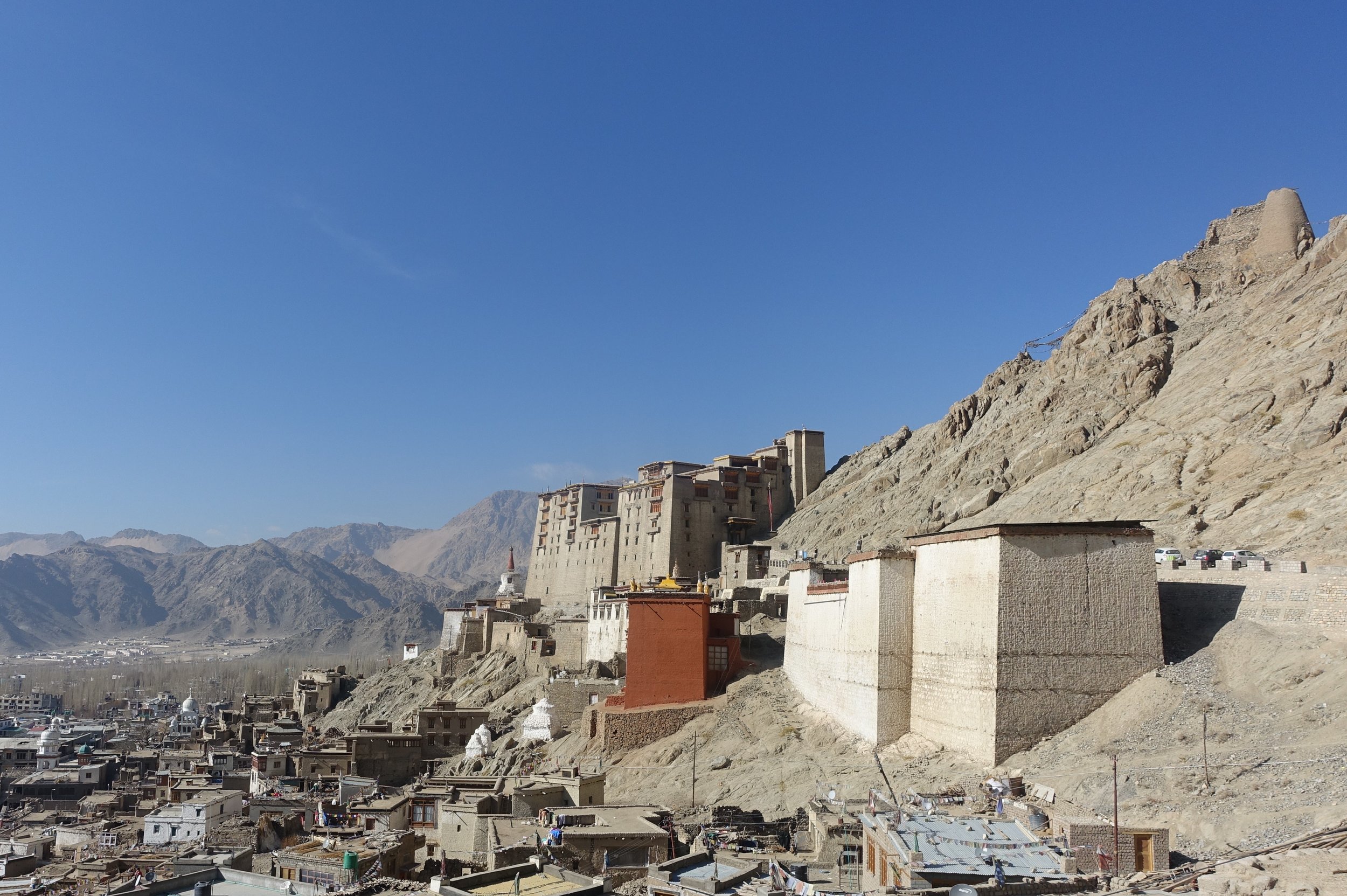 The former royal palace of Leh, Ladakh's capital