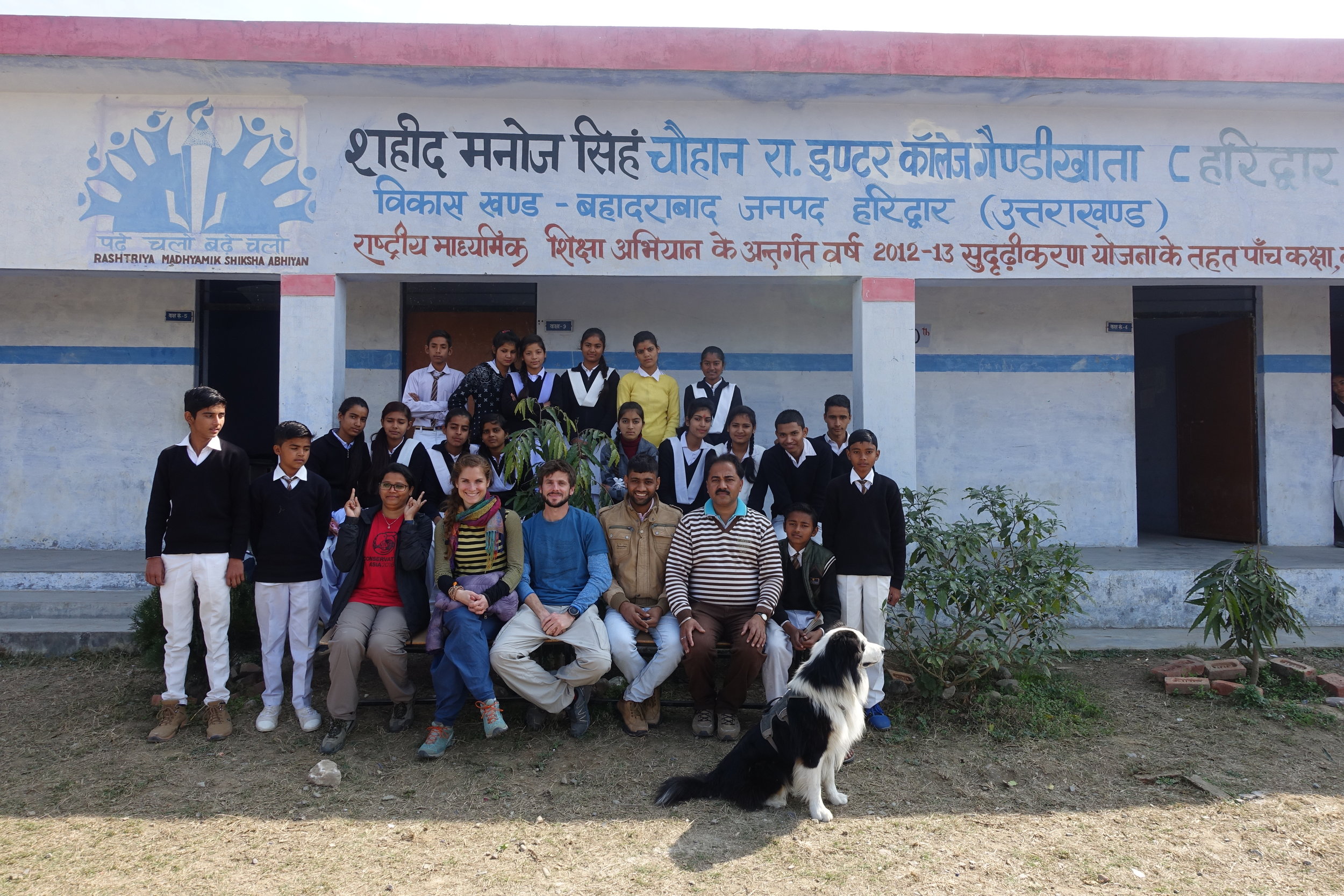 One of our school visits in a village of rural Uttarakhand.