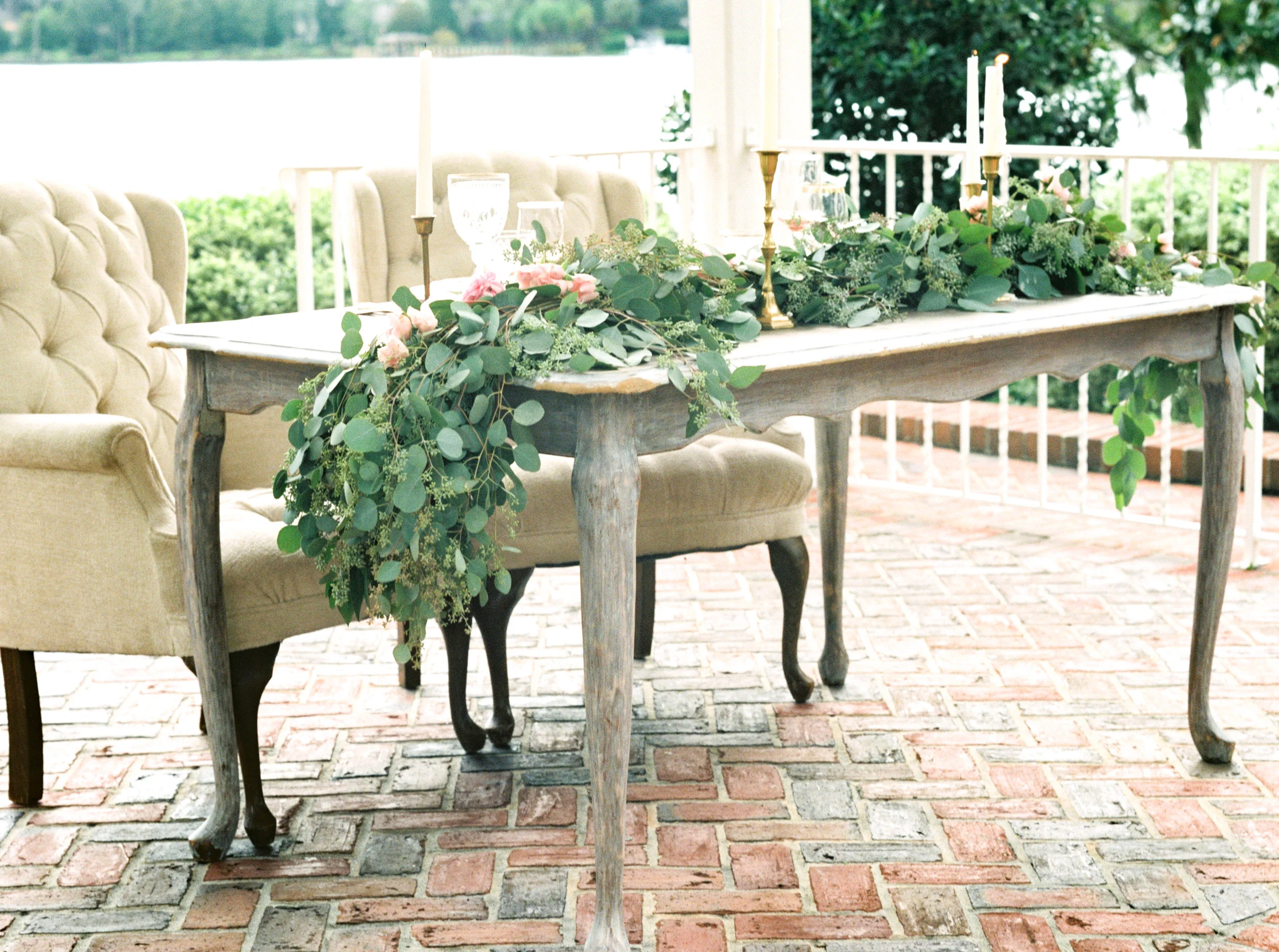 cypress grove estate house orlando florida wedding photos, sweetheart table scape