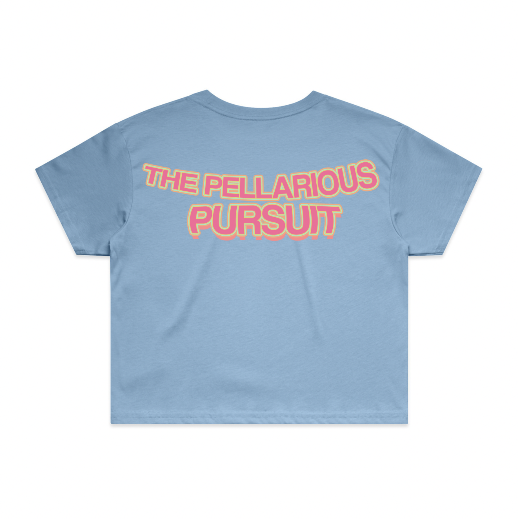 "In Pursuit" Powder Blue Crop Tee