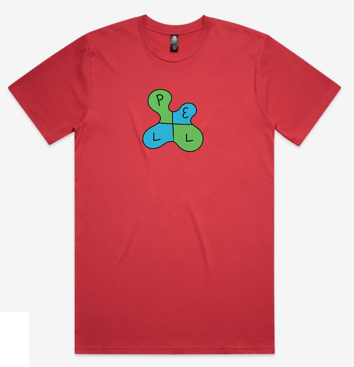 Pell "Spill" logo tee in watermelon