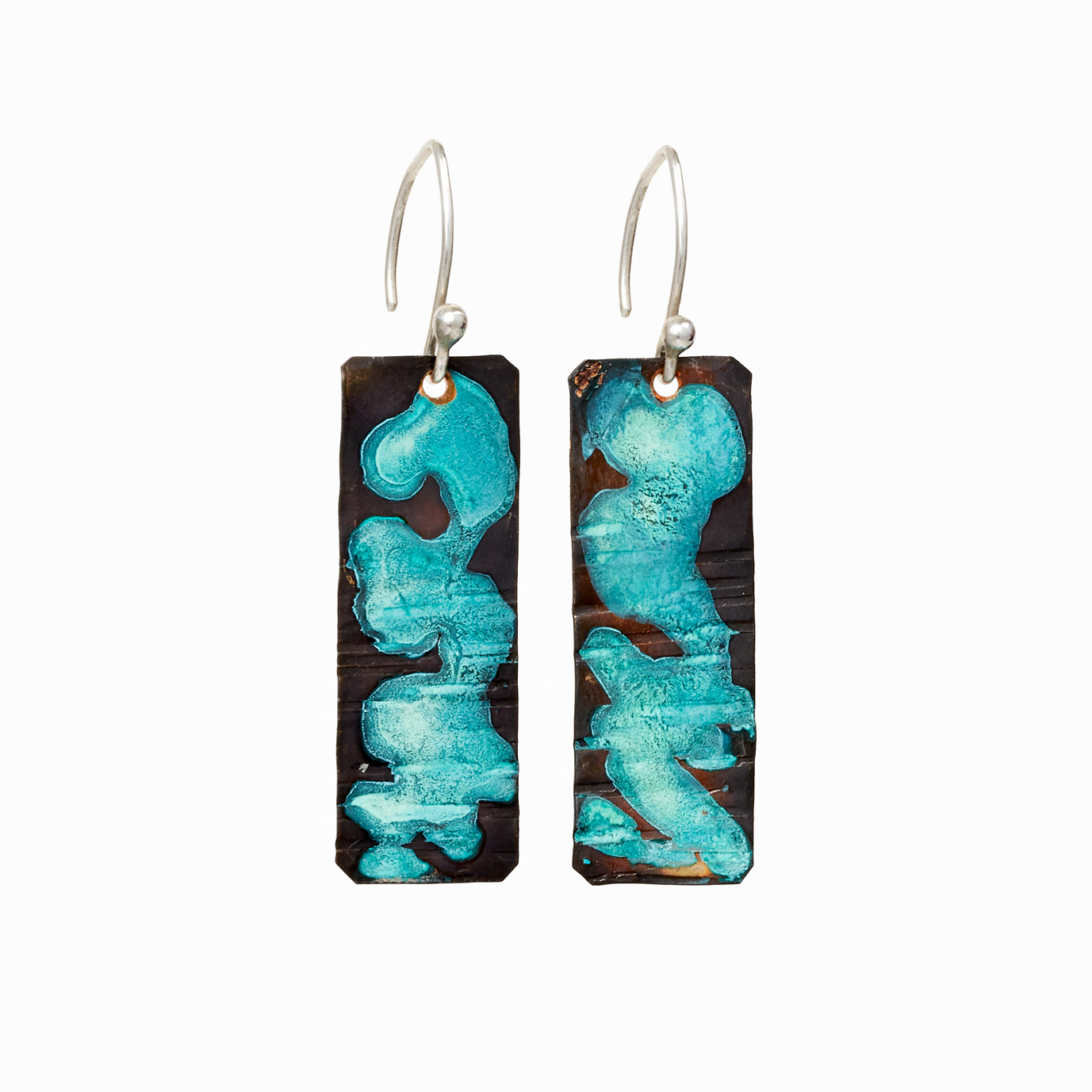 Seascape Turquoise Plank Earrings by Elke Van Dyke Design - www.ElkeVanDyke.com