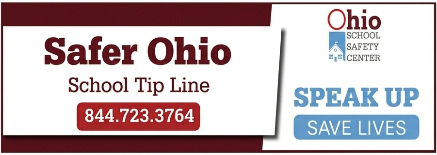 Safer Ohio Tip Line - Dial 844-723-3764 - Speak Up - Save Lives