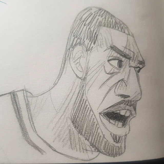 Been drawing a lot of Lebron lately. Not sure why. #kingjames #lebron #sketch #palomino #blackwing #pencildrawing