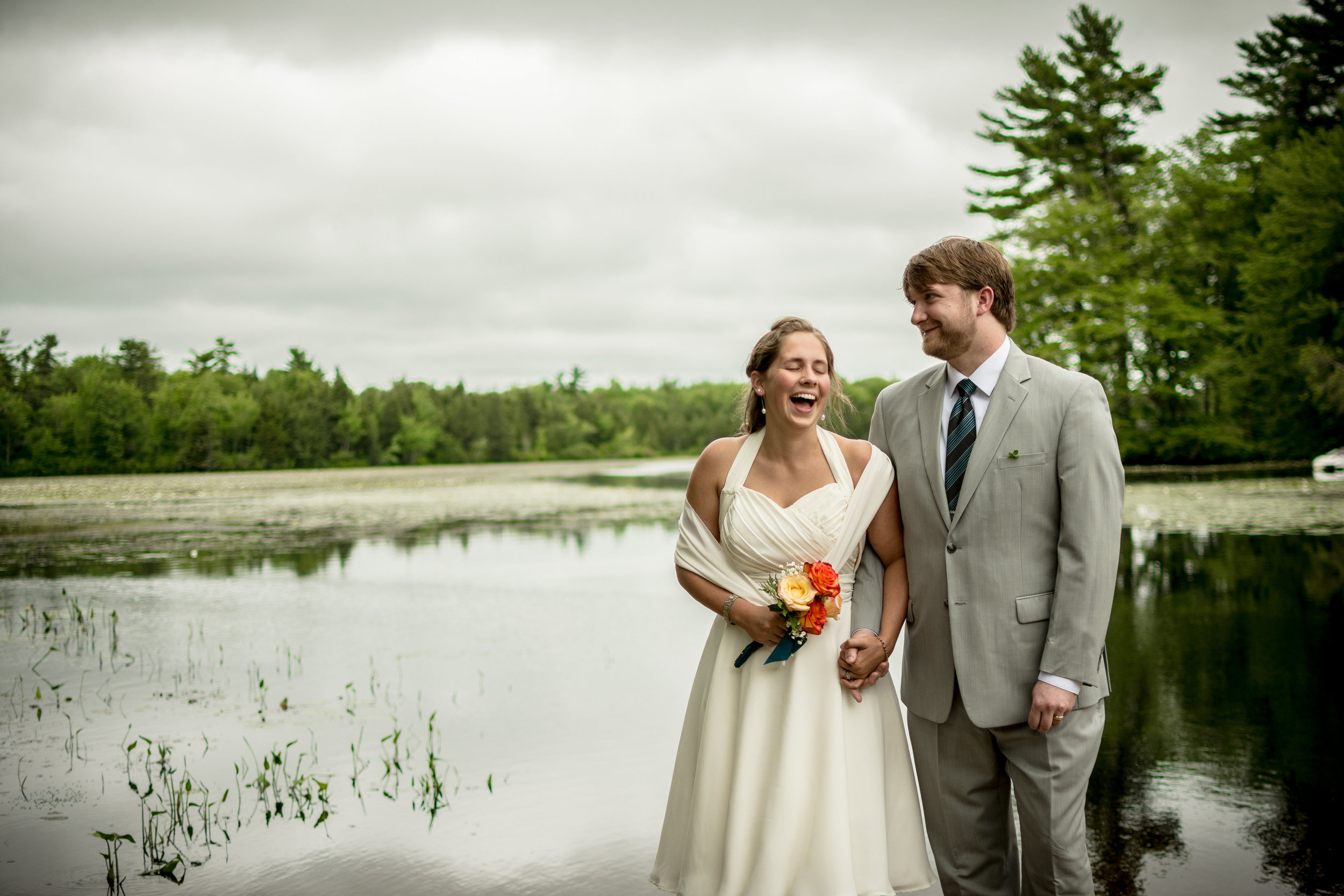 Ariele and Josh on their wedding day