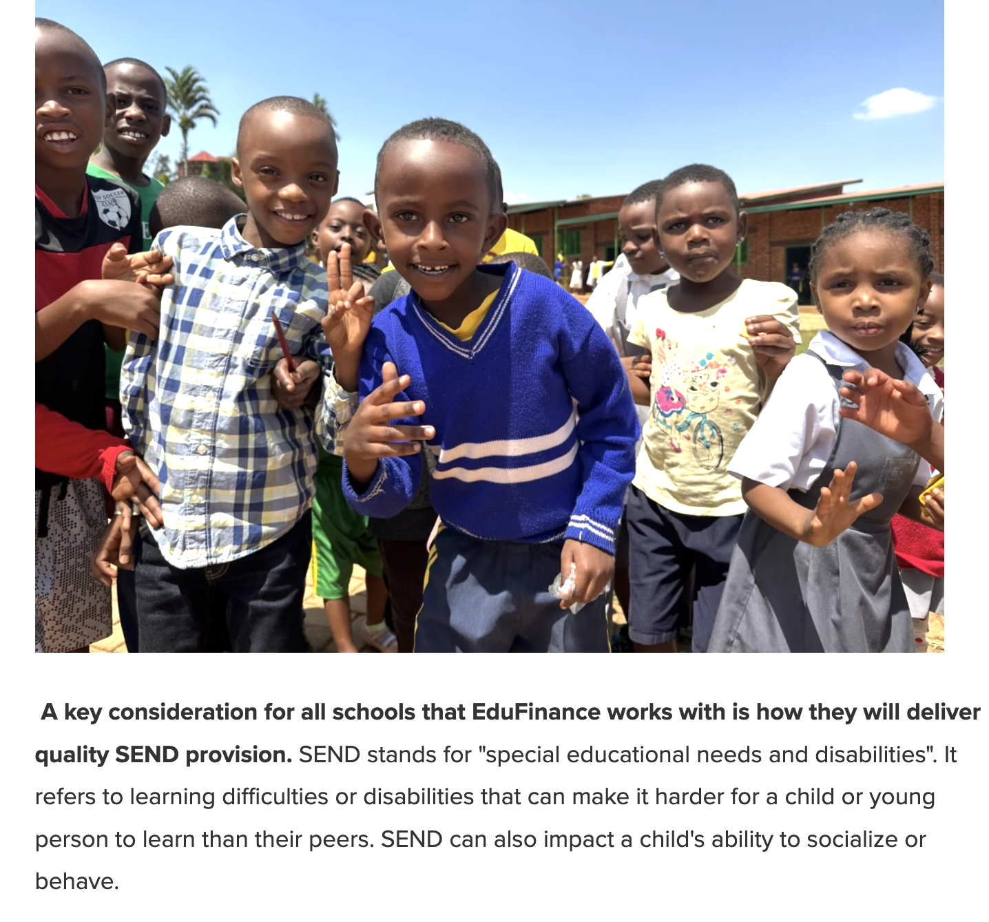  Impact Story on SEND Education 