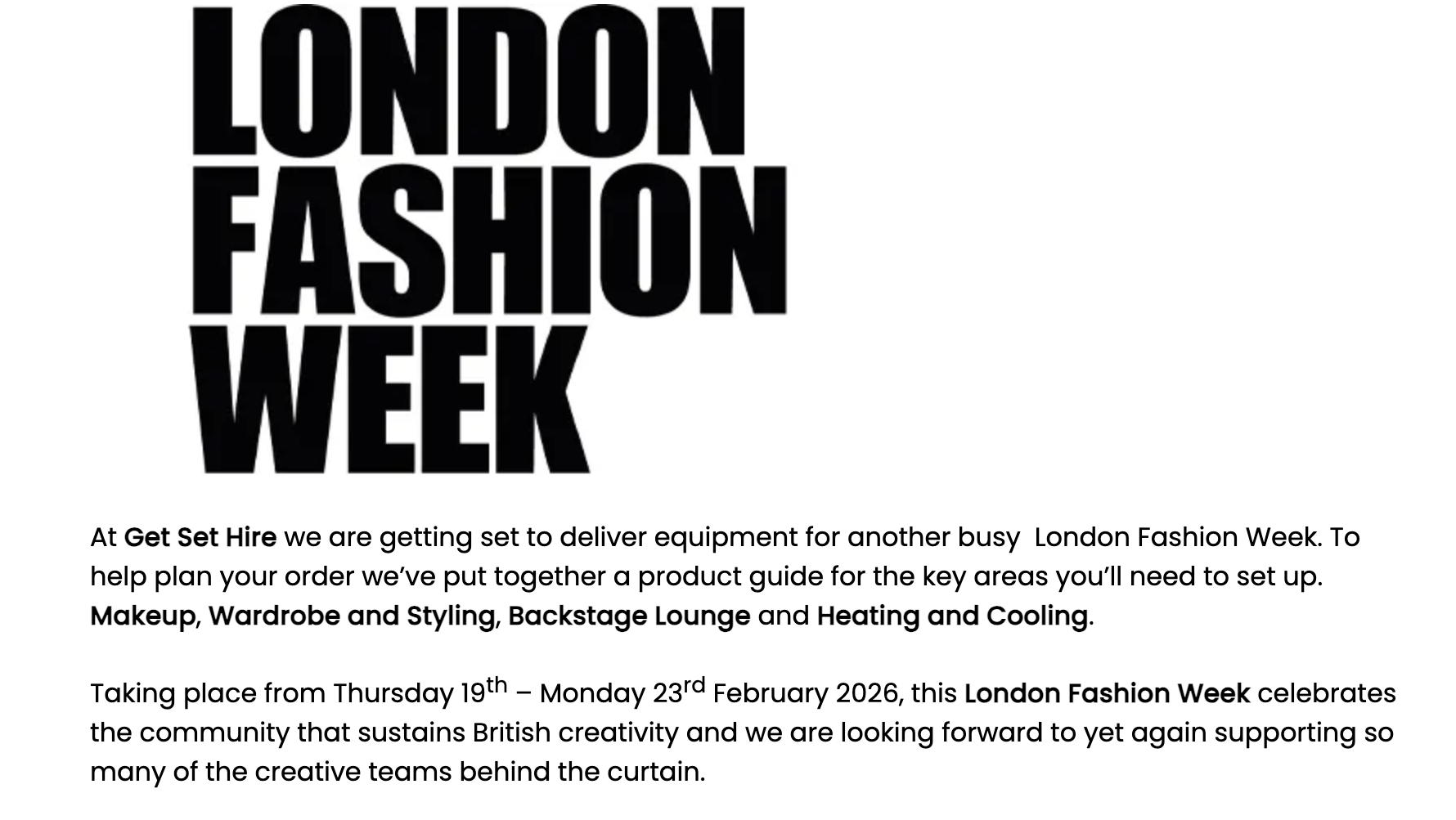  London Fashion Week Guide  