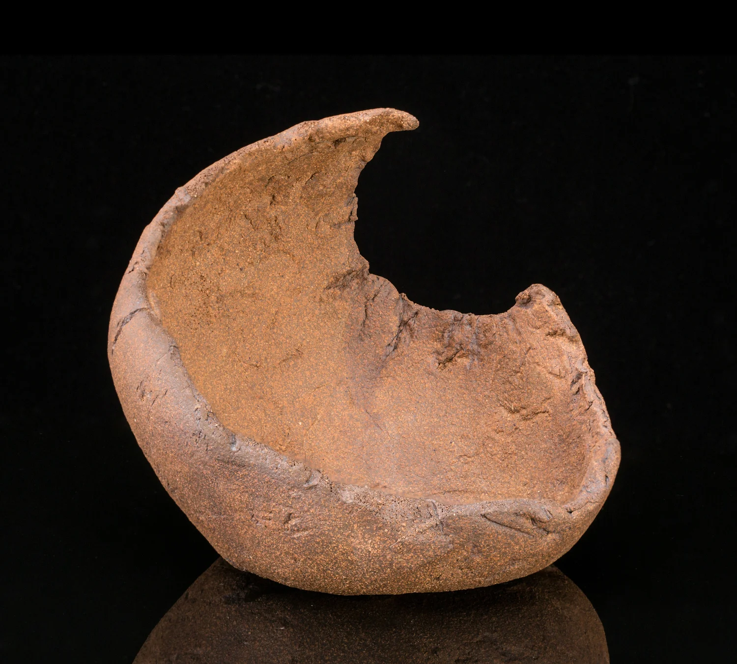"High altitude" - Bonsai Pot $175.00 "High altitude " Grotto. Very dry finish with bits of feldspar rising to the surface. Woodfired - 5”H x 10”W