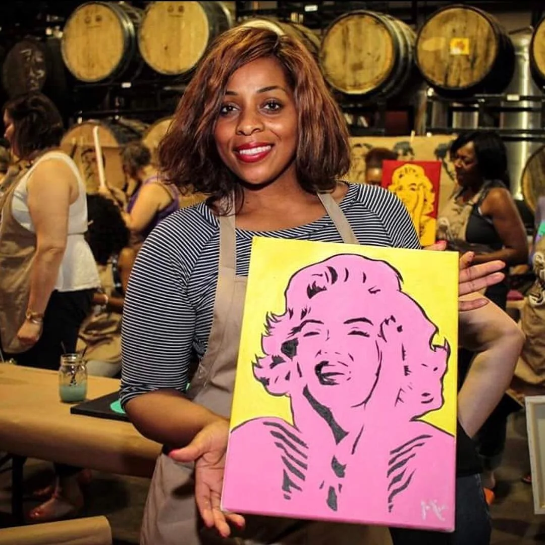 #HangItDontHideIt 🎨 Paint.Drink.Create http://www.artsandcraftevents.com ##PaintDrinkCreate #RegularJoesToPicassos #MarilynMonroe