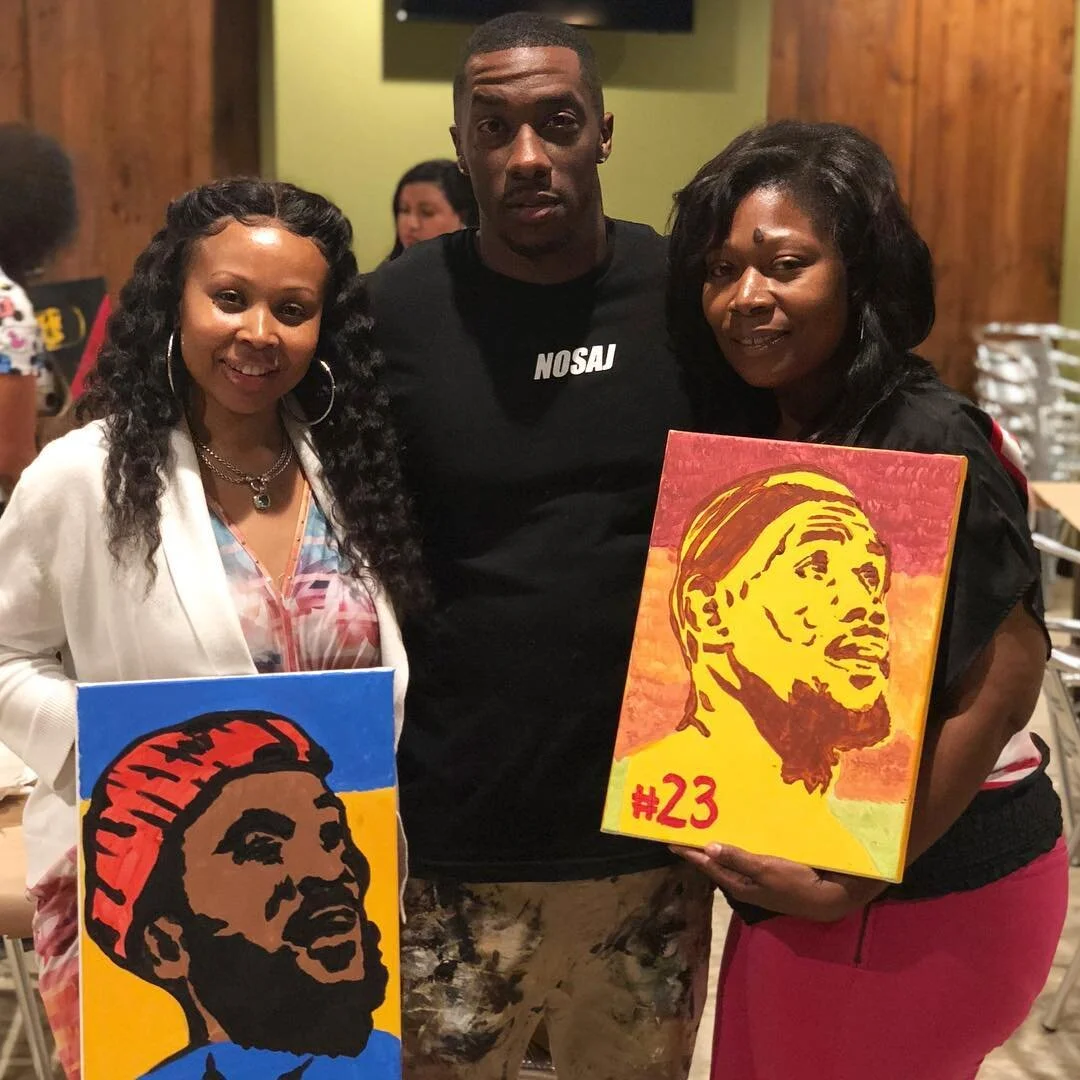 #HangItDontHideIt 🎨 Paint.Drink.Create http://www.artsandcraftevents.com #marvingaye #lebronjames #paintdrinkcreate #nosajauthentics