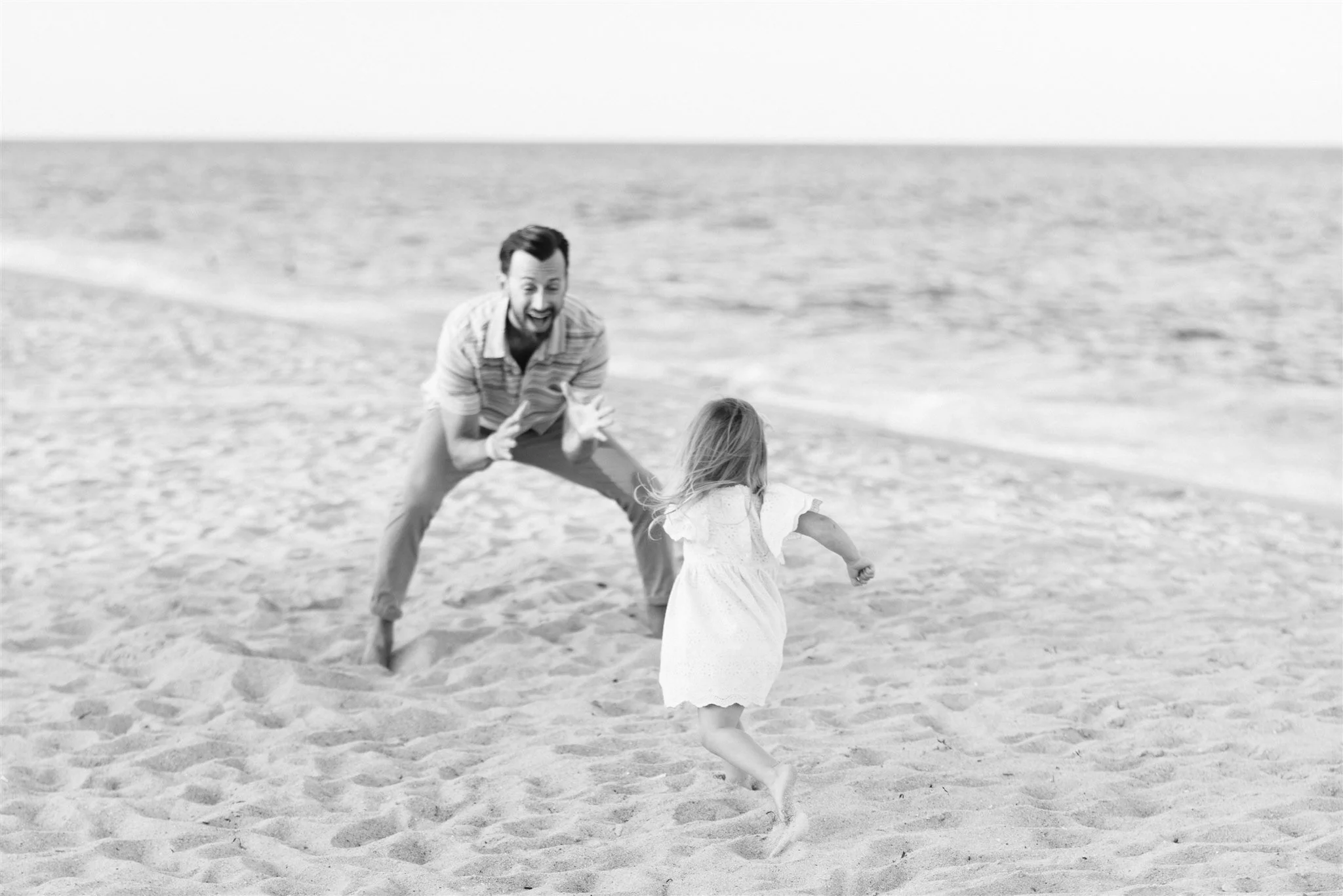  White sand beach family portraits. Maternity photos with daughter. 