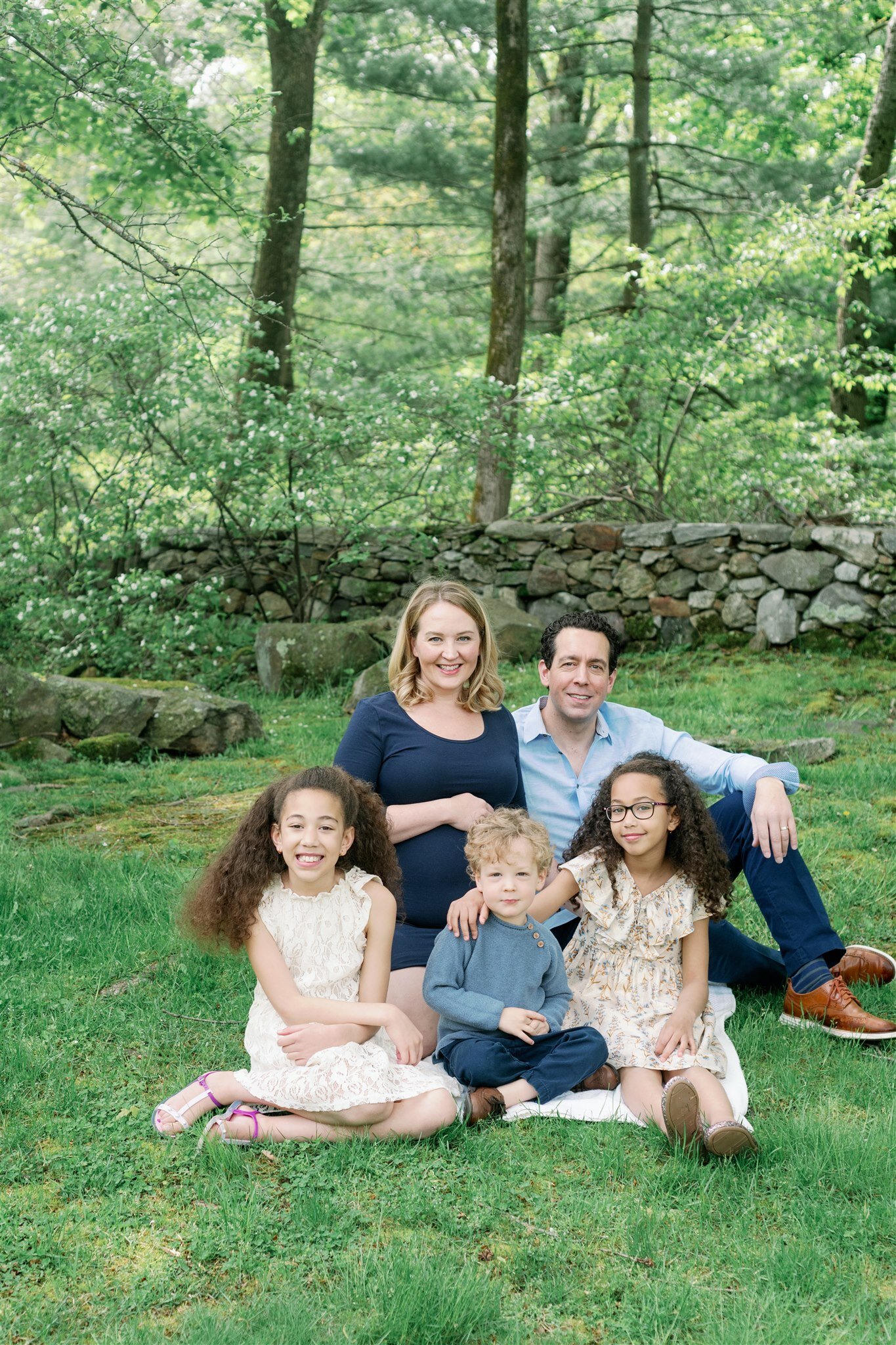  New Jersey Family Portraits. Navy and Neutral Family Photo. 