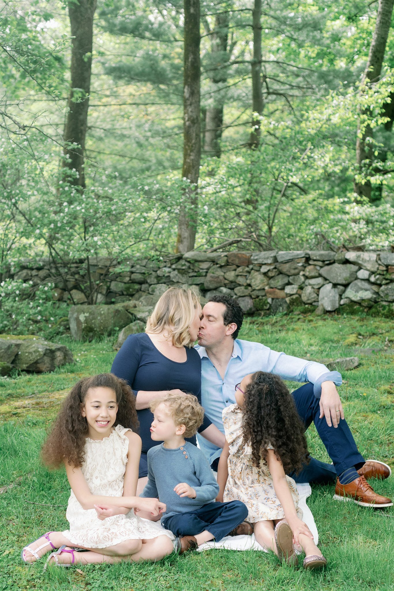  New Jersey Family Portraits. Navy and Neutral Family Photo. 