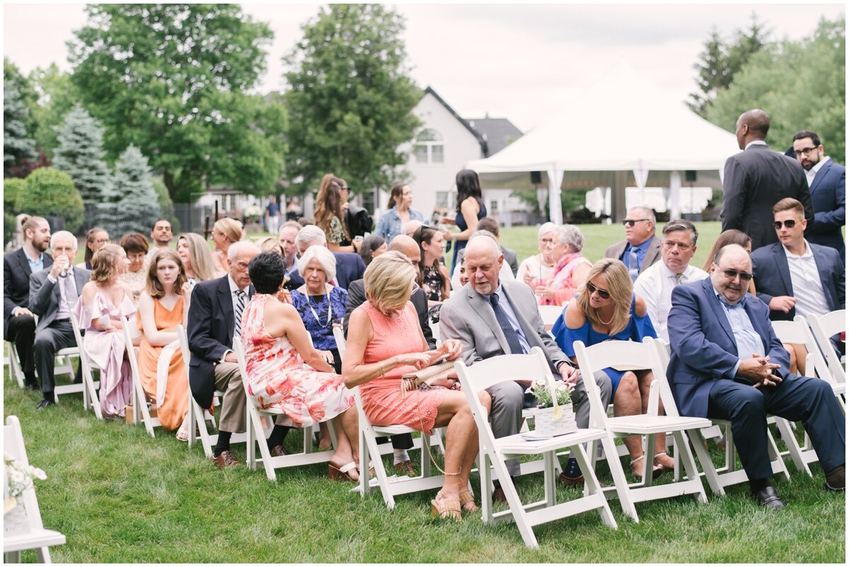  Outdoor wedding ceremony in NJ during private estate wedding 