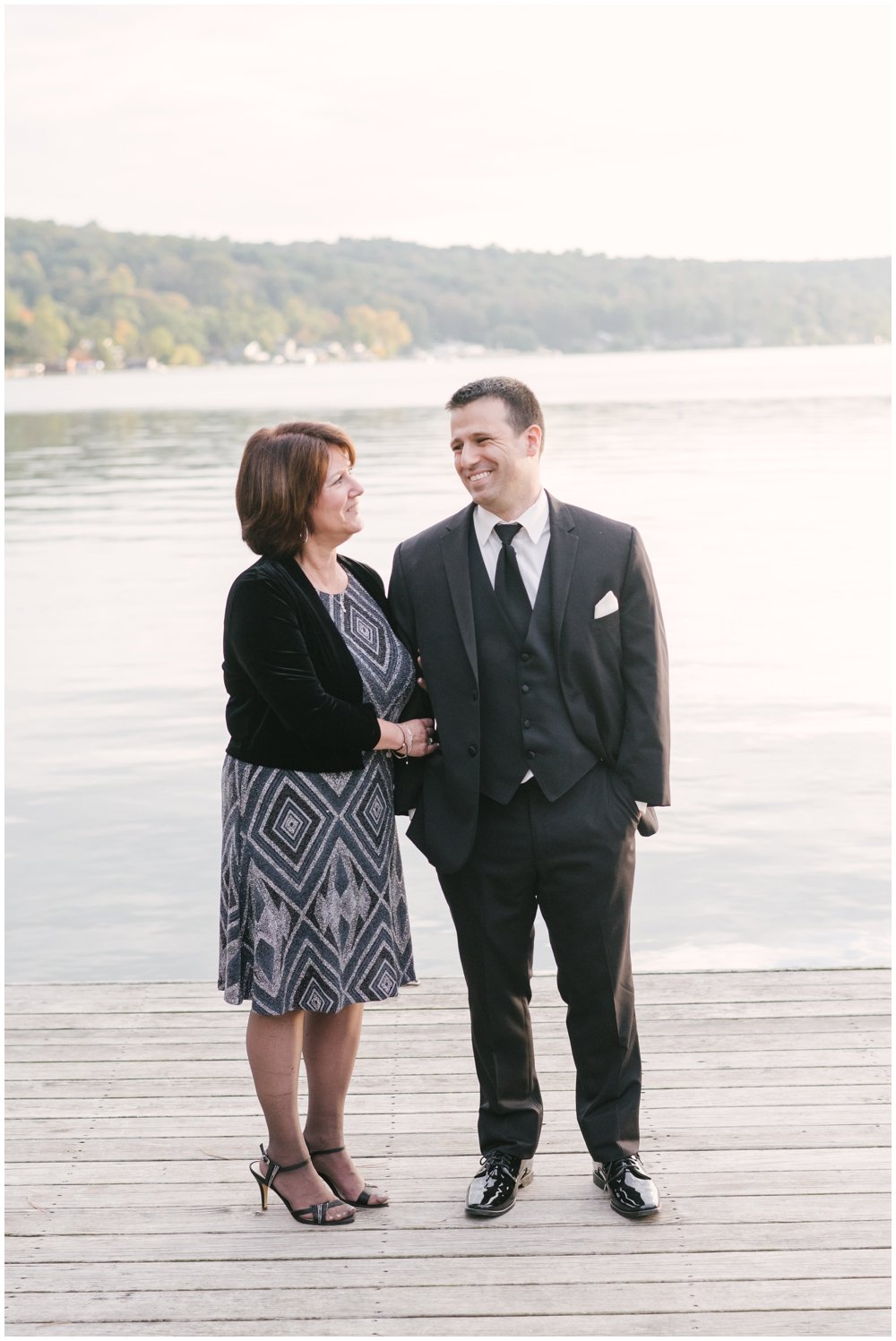 Groom with mom before Lake Mohawk Country Club Wedding | NKB Photo