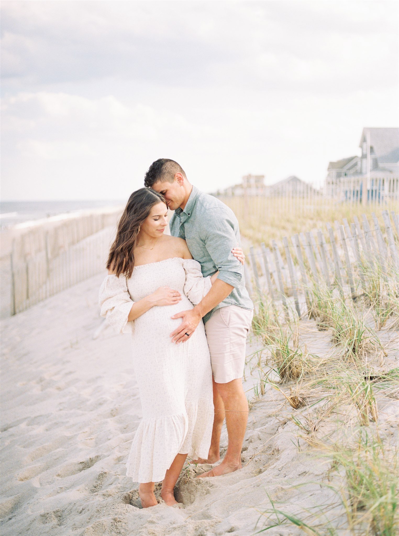 Maternity session on beach with Miami maternity photographer