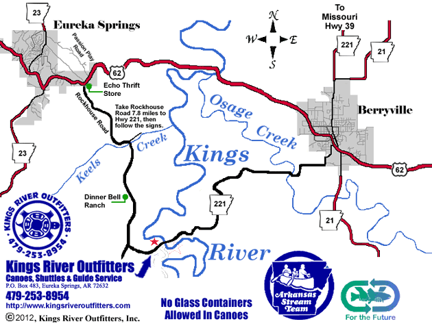 Directions Kings River Outfitters