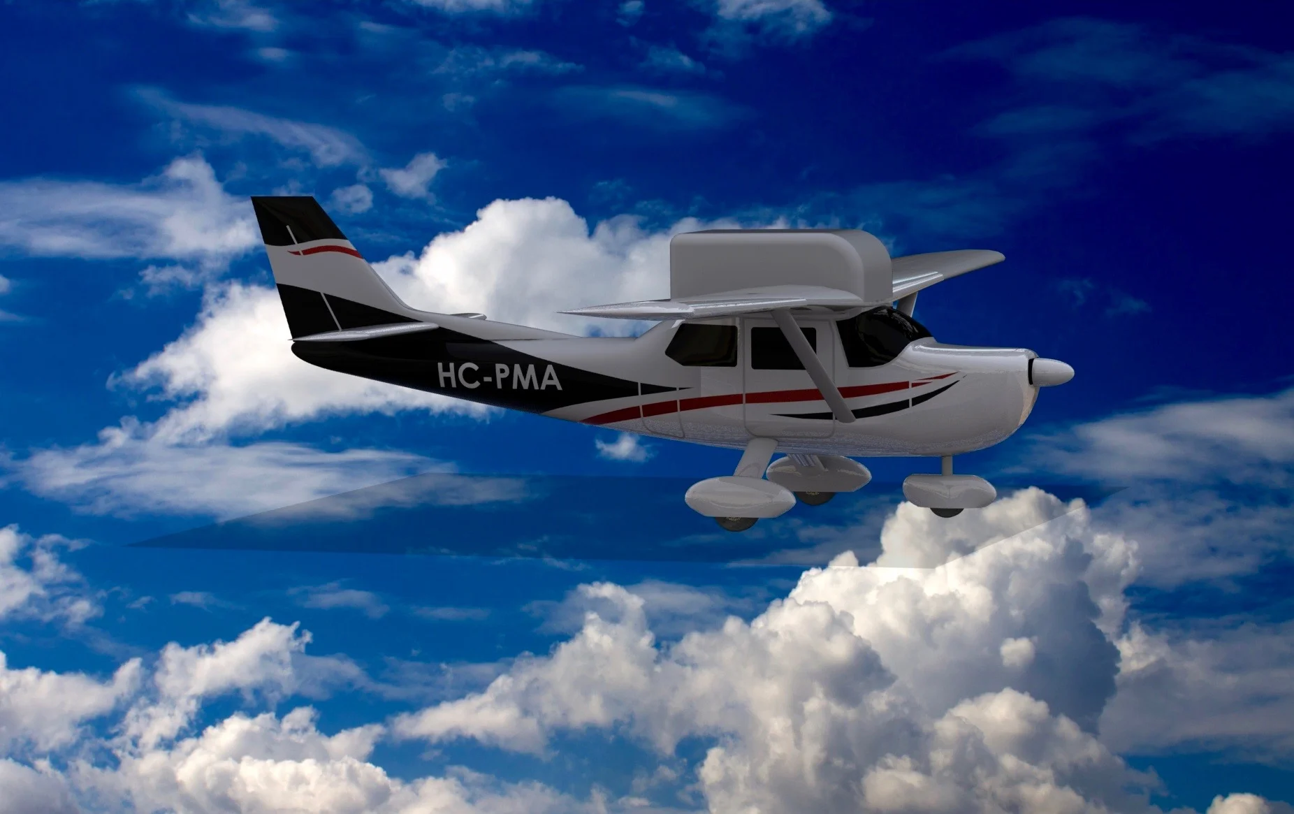 The Ebbert Helmet, maneuverable parachute design for high wing general aviation aircraft by Davis Ebbert 16'